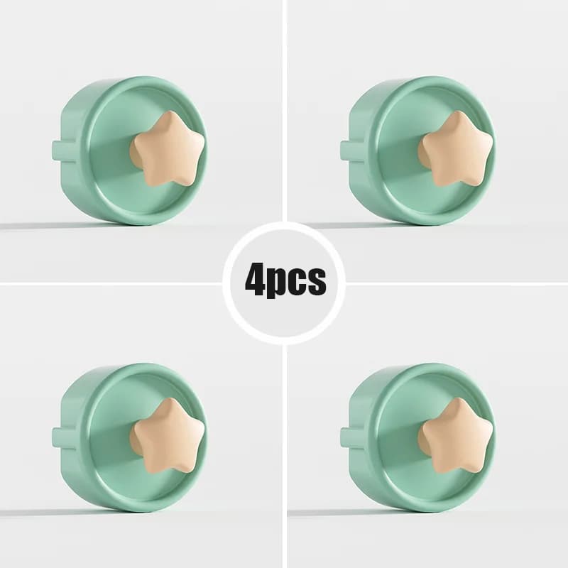4 couvre-prises en silicone de style européen avec poignée - Anti-choc électrique, prise en main fac