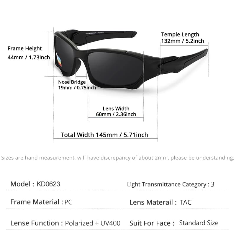 KDEAM-Lunettes de soleil polarisées pour homme et femme, accessoire de marque pour la conduite et le