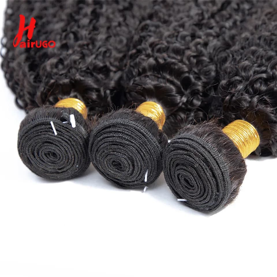 1/3 Afro crépus bouclés paquets brésiliens Afro crépus cheveux humains paquets traiter 8-28 "Extensi