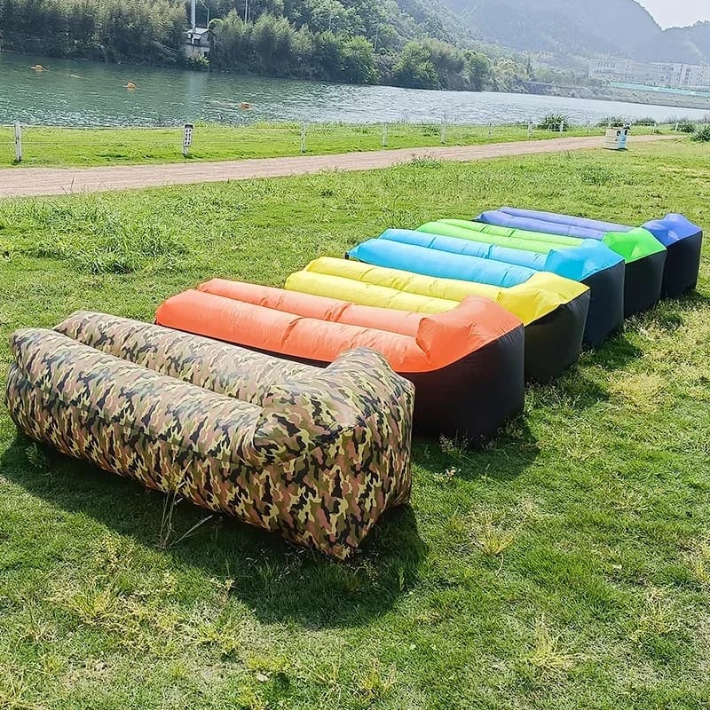 Canapé-lit gonflable de bonne qualité, 240x70cm, sac de couchage de plage