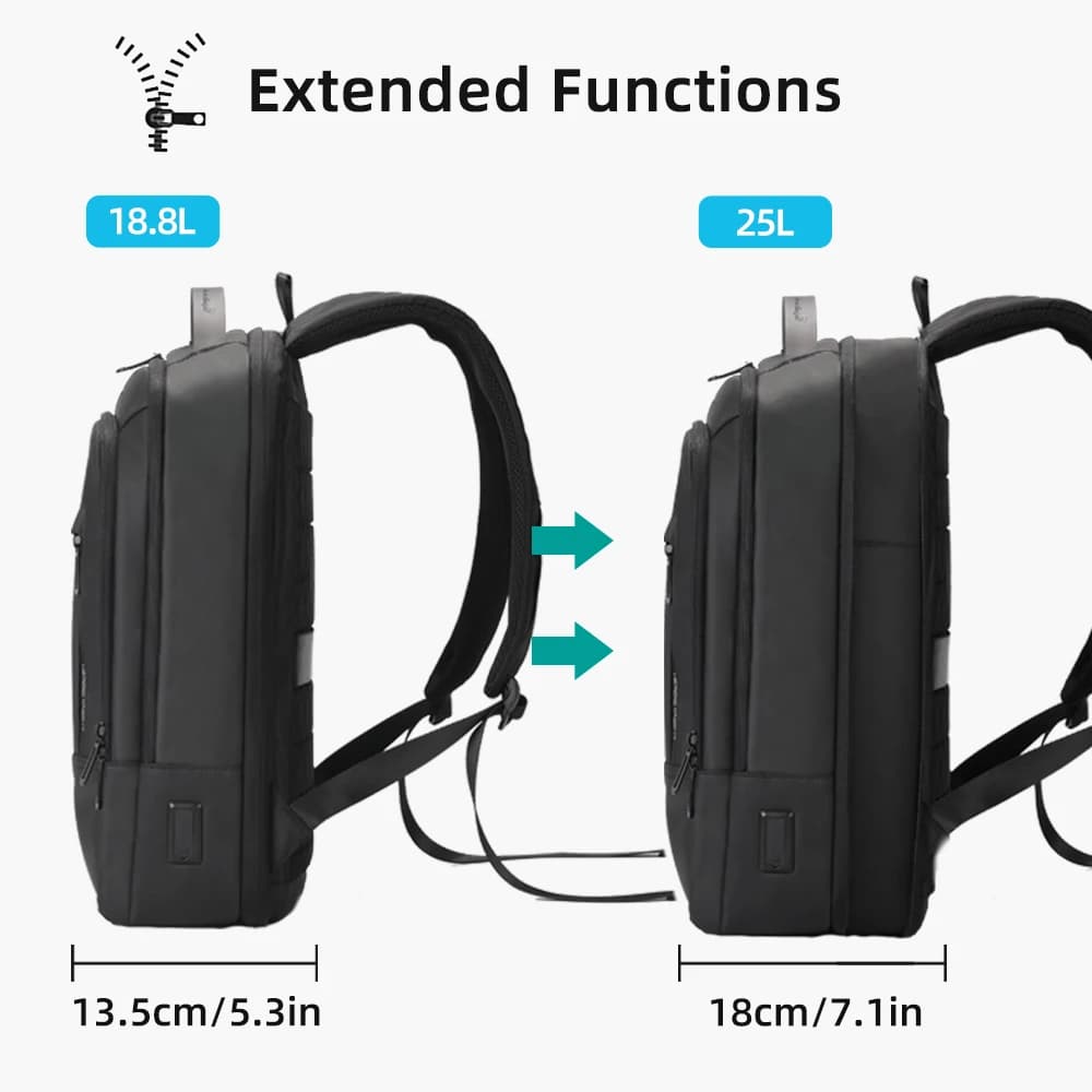 Heroic Knight Slim homme sac à dos pour ordinateur portable sac d'école étanche avec chargement USB 