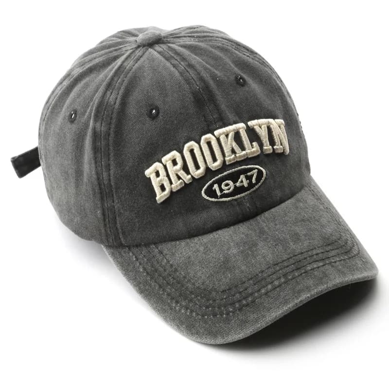 Rétro brooklyn lettre broderie casquettes de Baseball printemps été hommes femmes coton réglable cha