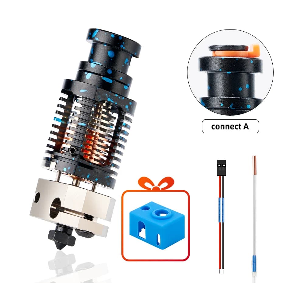 Imprimante 3D Drago Hotend,E3D V6 Hotend Heatbreak bimétallique à haut débit Compatible avec VoronV0