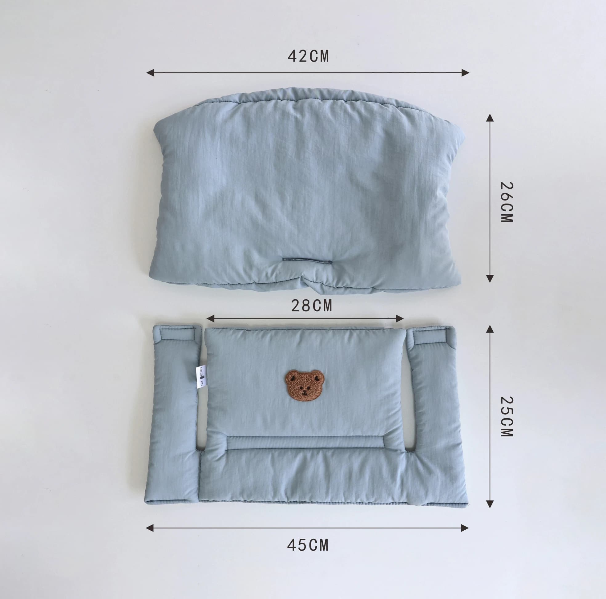 Nouveau coussin de chaise de salle à manger pour enfants de couleur unie, coussin de repas respirant