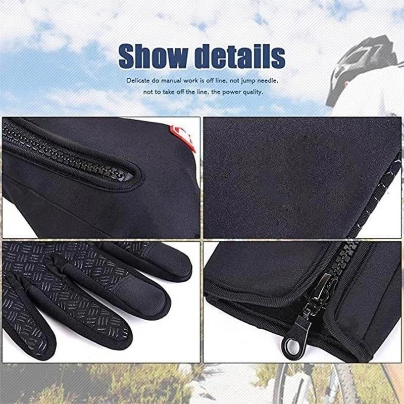 Gants d'hiver pour hommes imperméables coupe-vent froid gants snowboard moto conduite chaude écran t