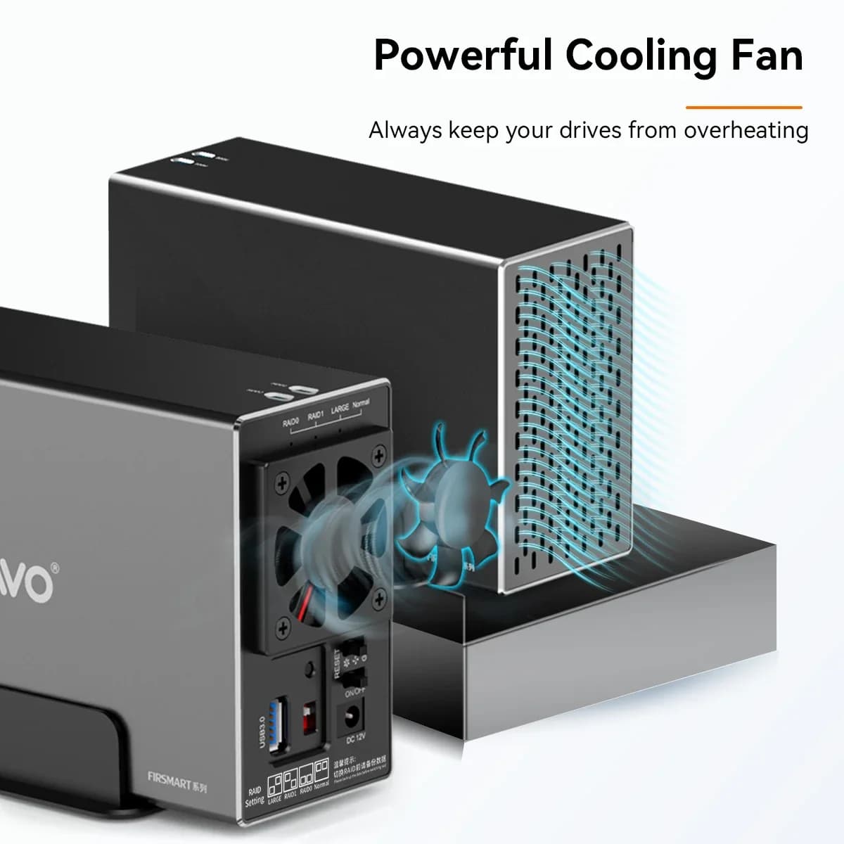 MAIWO 3.5 pouces boîtier de disque dur SATA RAID boîtier de stockage double baie disque dur Station 