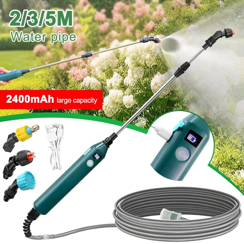 Baguette de pulvérisation électrique Portable 2400mAh, outil d'irrigation, 3 buses de brume, arroseu