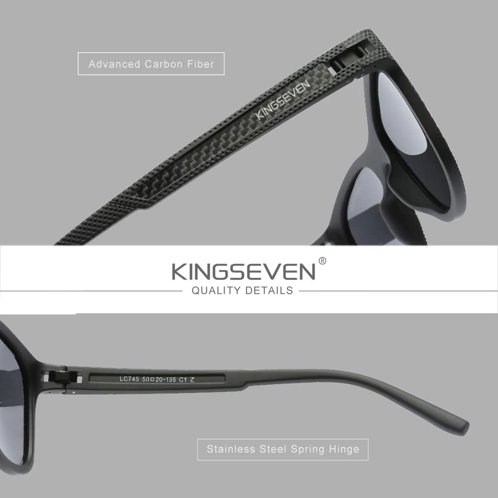 KINGSEVEN Lunettes de soleil polarisées UV400 tendance pour hommes et femmes, montures classiques et