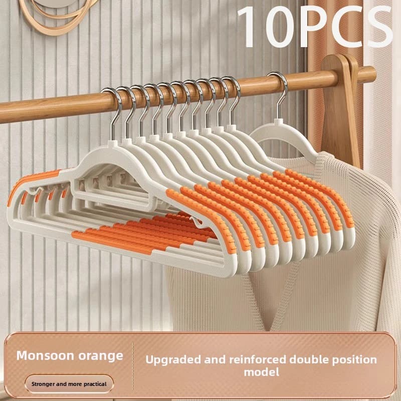 Un touche d'orange! Cintres ultra-fins – Antidérapants, respectueux des cols, crochets pour bretelle