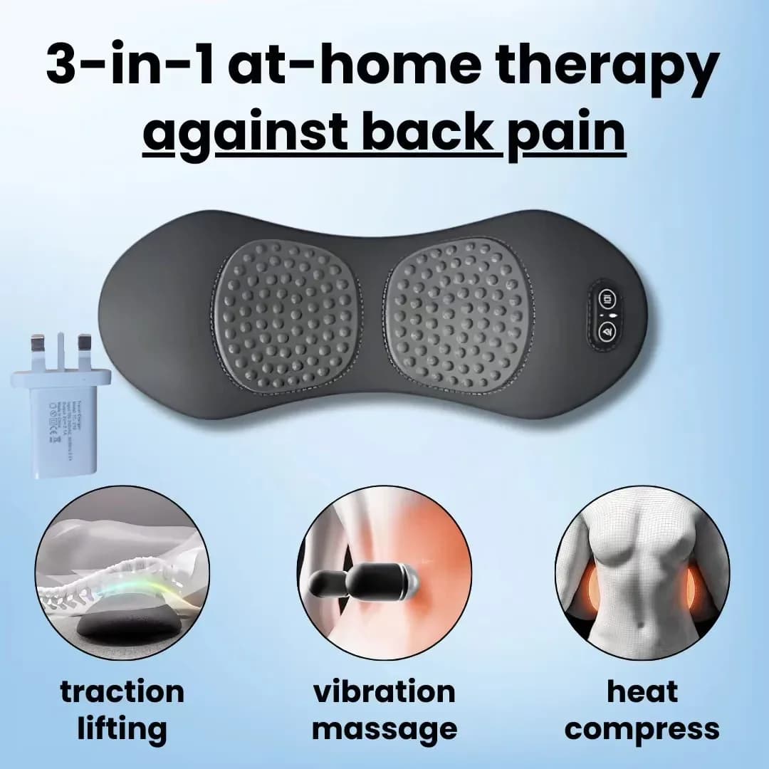 Masseur de dos multifonctionnel 3 en 1, avec lit de soulagement, Shiatsu, tissus profonds, Portable,