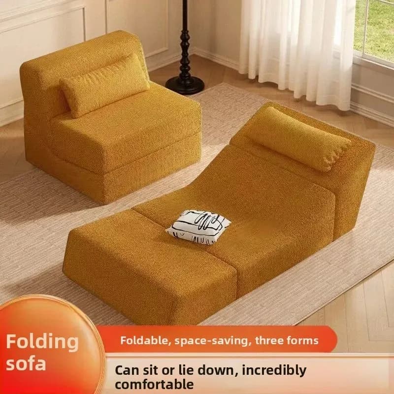 Canapé-lit pliant convertible et inclinable, mobilier compact pour petits espaces, idéal pour salon,
