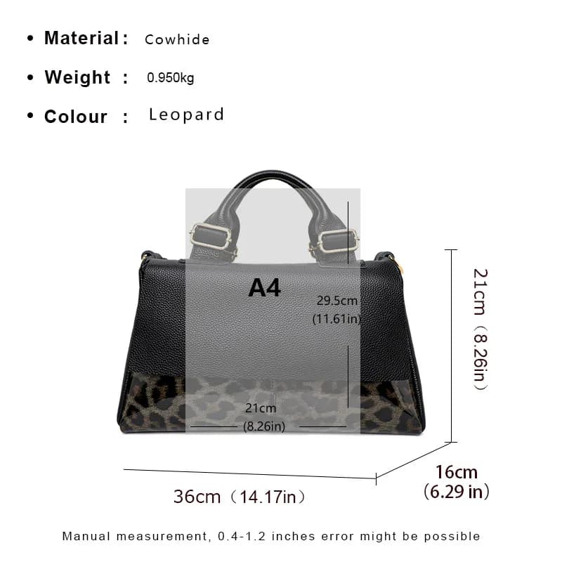 Aidrani sac à main en cuir véritable 2025 sac de mode pour femmes premium imprimé léopard marque de 