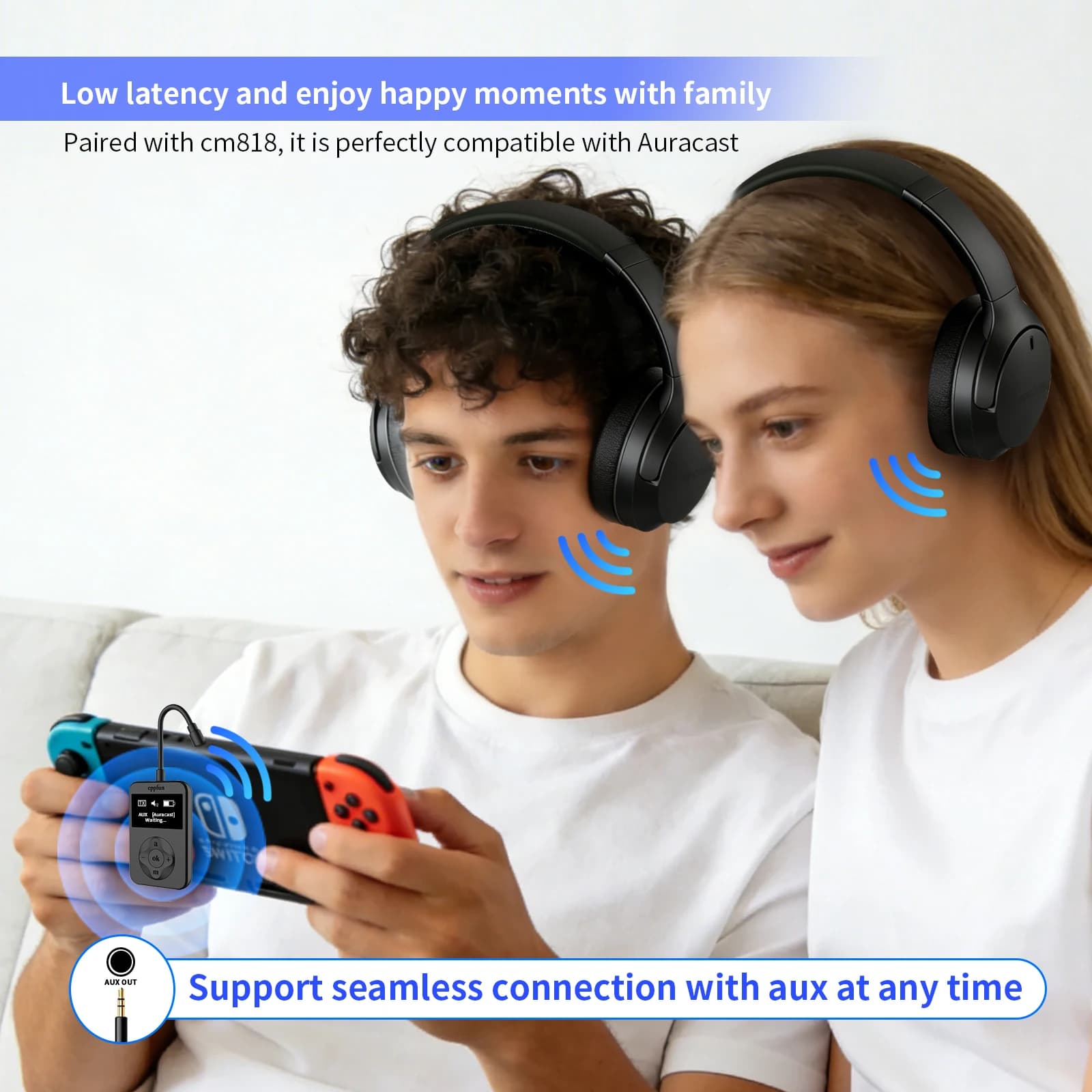LE Audio Bluetooth 5.4 adaptateur émetteur Audio pour casques TV avec AptxLossless Auracast LC3 pour