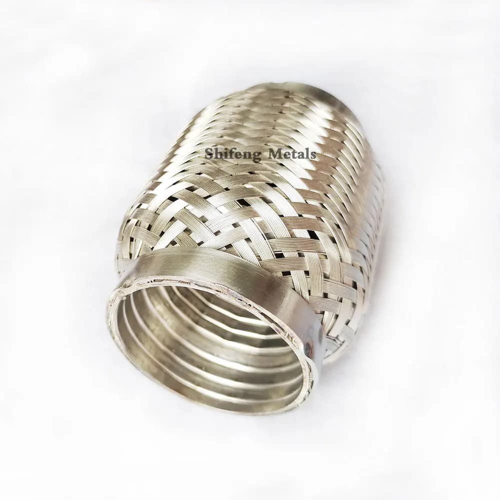 Longueur 102mm ss 304 tuyau flexible Tube d'échappement soufflet coupleur flexible avec tressage Fle
