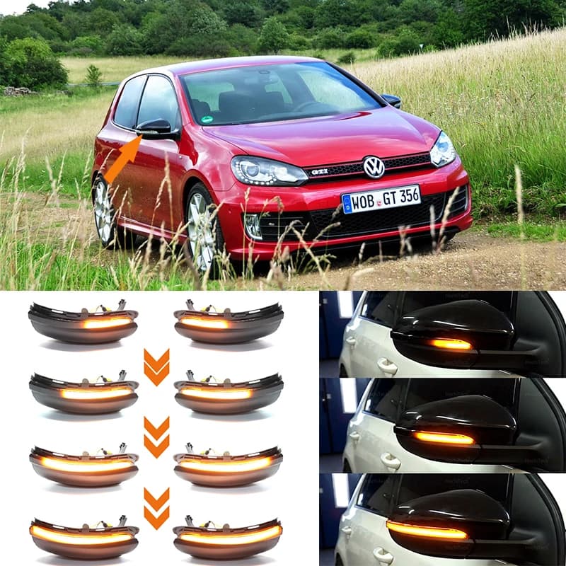 Clignotant dynamique pour rétroviseur latéral, pour VW Volkswagen Golf MK6 GTI 6 R Line VI R20, clig