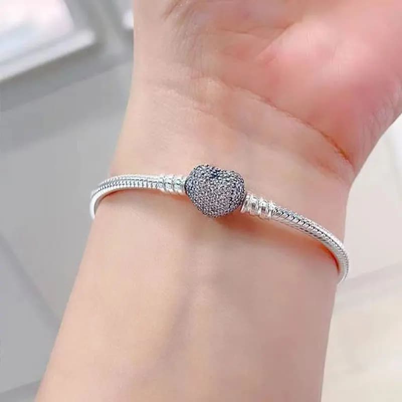 MINISO – bracelet en os de serpent avec couronne en argent sterling S925, adapté au bracelet DlY ori