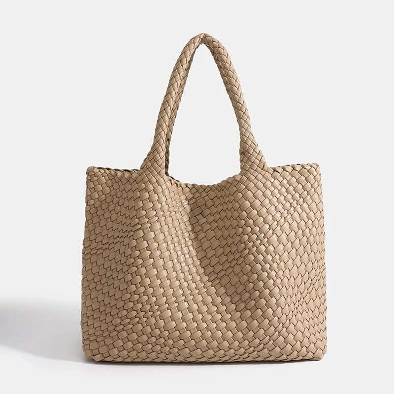 Sac fourre-tout tissé pour femmes, sac à main souple pliable à poignée supérieure, sac Hobo à la mod