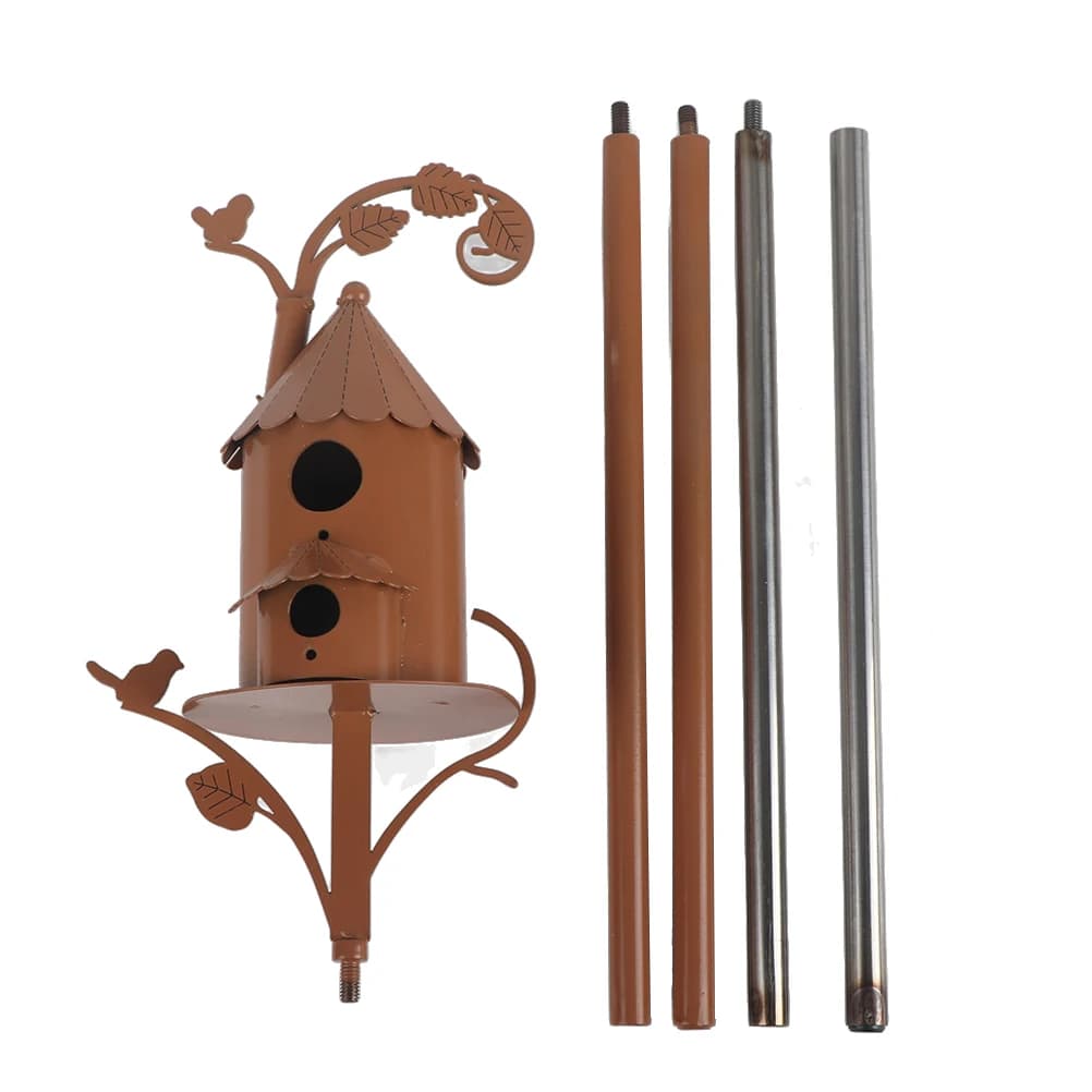 Cottage d'art en métal, Structure raisonnable, antirouille, piquets élégants pour maison d'oiseaux, 