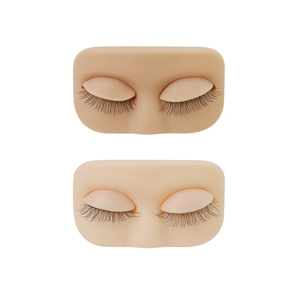 GLAMLASH Mini cils modèle plat tête pratique Extension de cils tête de formation avec paupières de r
