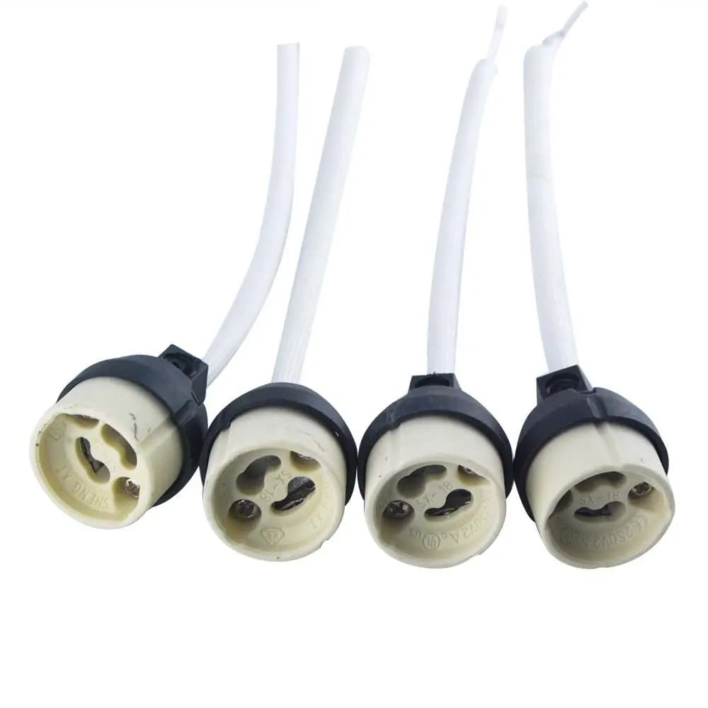 Adaptateur de connecteur de prise, 4 pièces, nouveau GU10 céramique LED/CFL/support de lampe halogèn