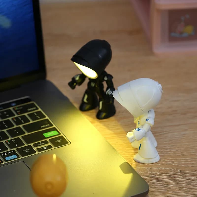Mini lampe LED en forme de dessin animé, mignon, chiot, cerf, dinosaure, ornement de bureau, lampe d
