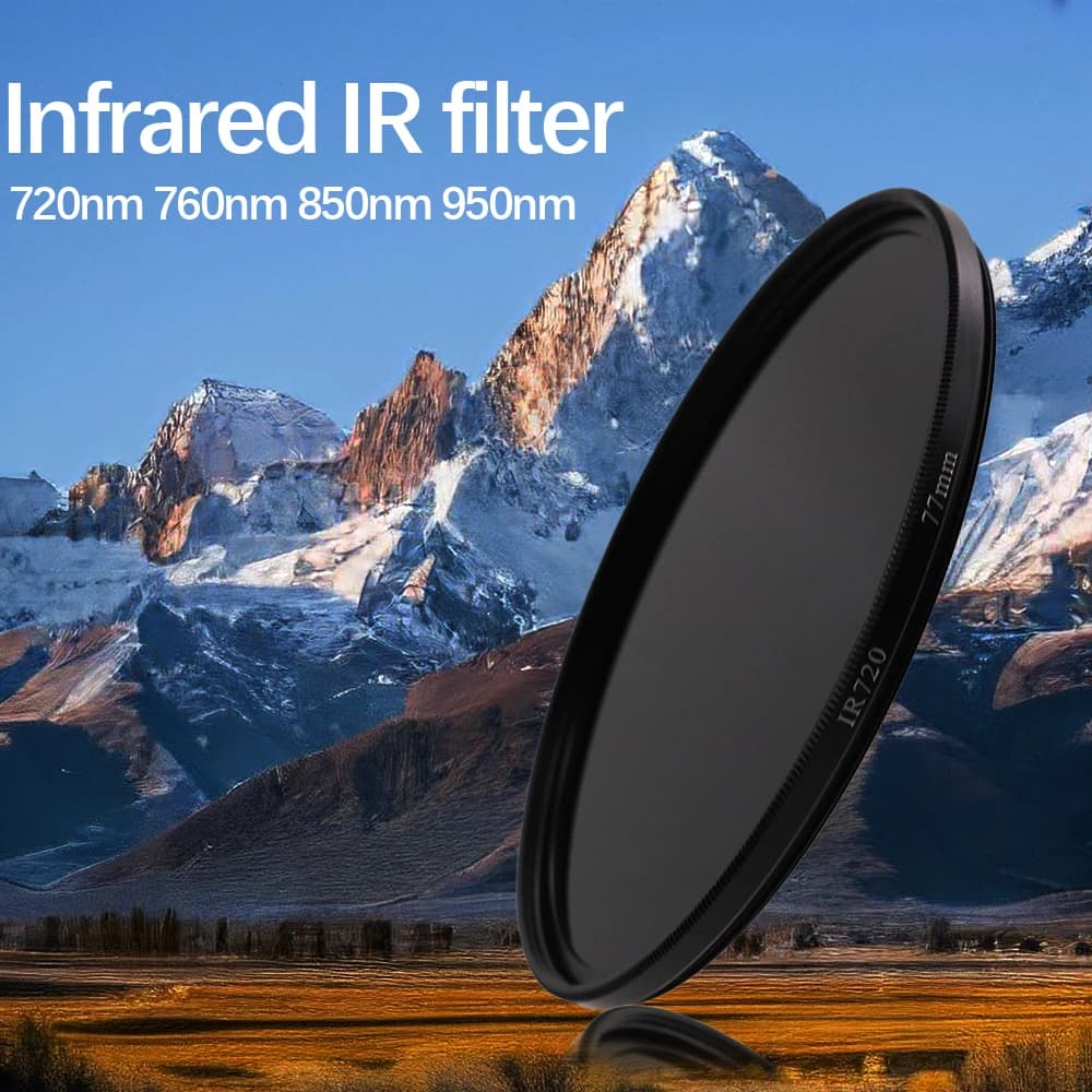 Filtre IR infrarouge 720nm 760nm 850nm 950nm, filtre IR 46mm 49mm 52mm 58mm 62mm 67mm 72mm 77mm pour
