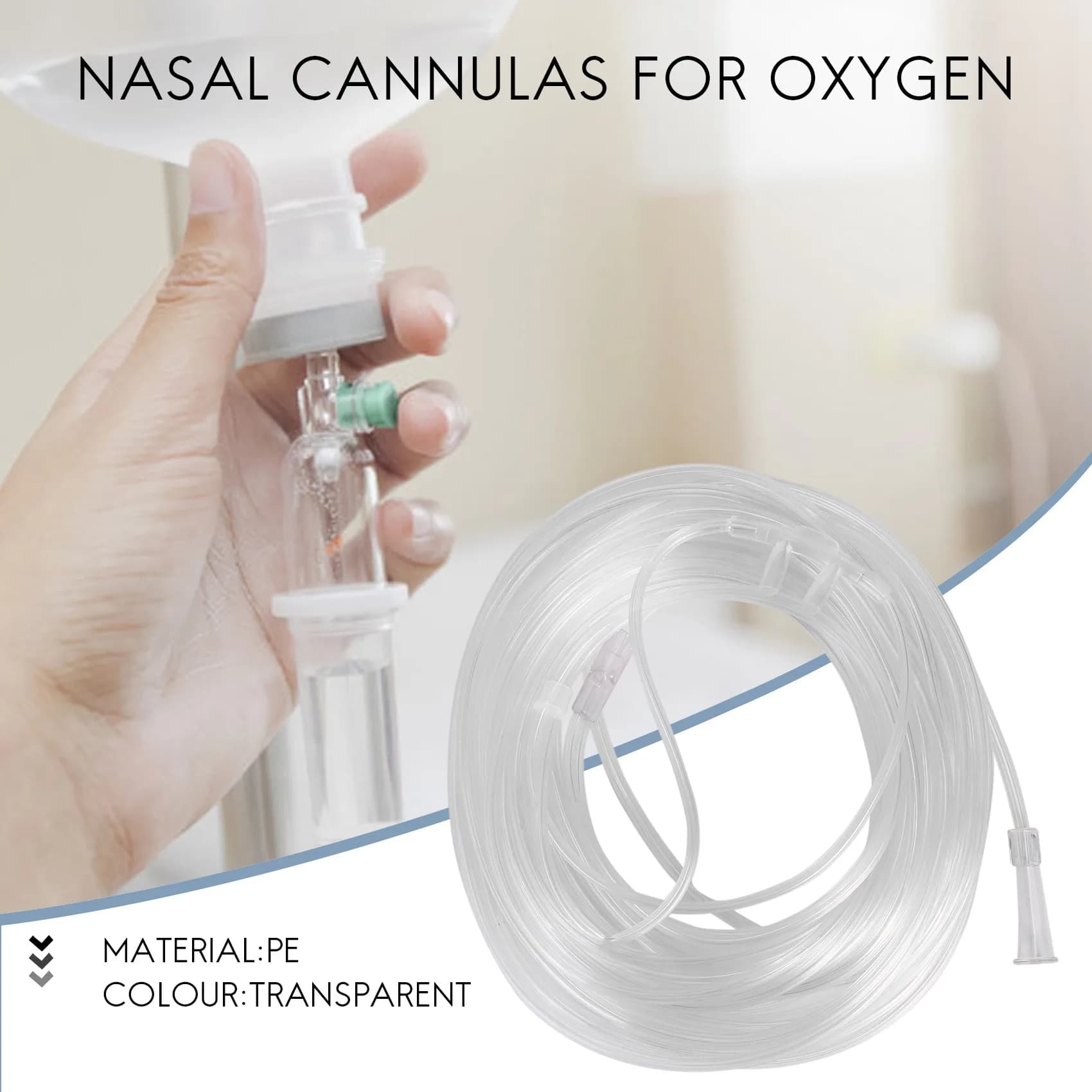 Tube à oxygène nasal souple, adapté au générateur d'oxygène, canule nasale, 8m
