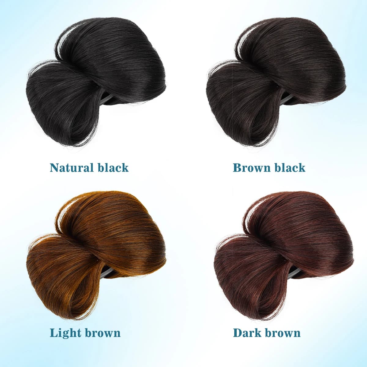 Perruque synthétique à tête sphérique basse de 4 pouces, une perruque chignon à clipser qui se conne