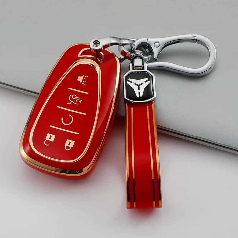 Porte-clés de voiture en TPU pour Chevrolet Chevy Malibu, Camaro Cruze Traverse, sonique, boulon à V