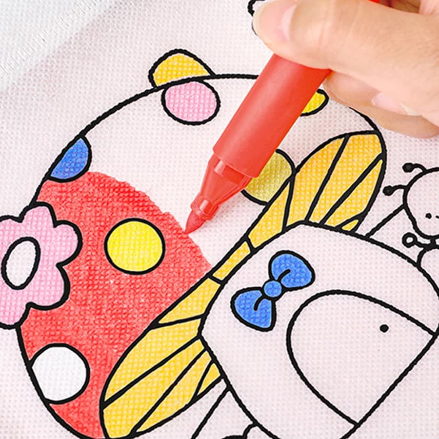 Sacs Graffiti avec Marqueur de Coloriage, Peinture, Non Tissé, Cadeaux pour Enfants, Arts, Artisanat