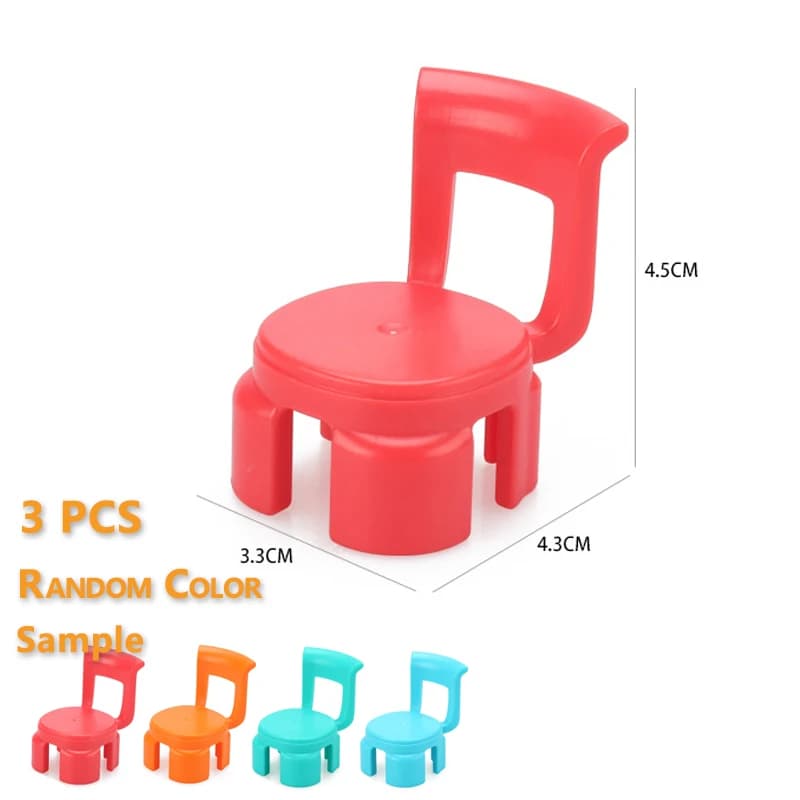 Grand bloc de construction, Mini meubles, maison de jeu, accessoires Duploed compatibles, pièces d'a