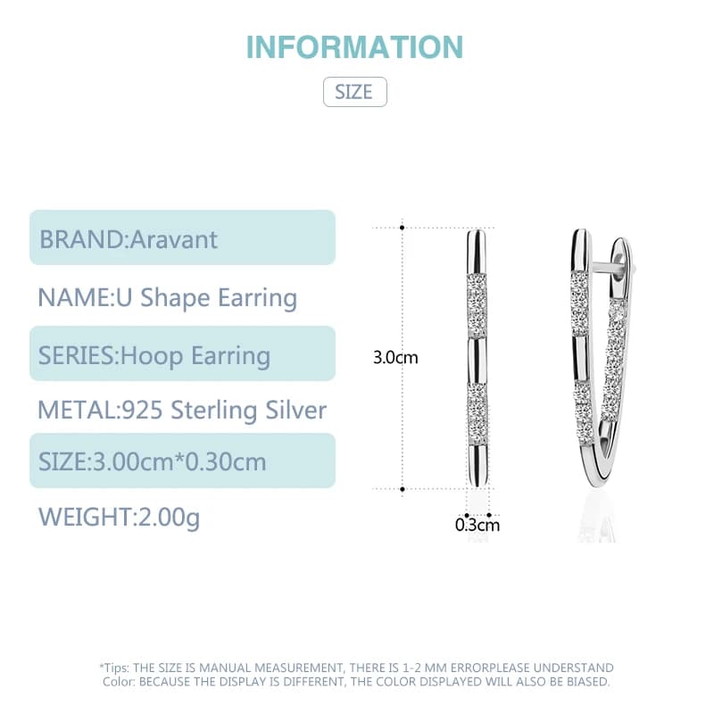Aravant 925 argent 18K or cubique zircone boucles d'oreilles pour les femmes bijoux de mode