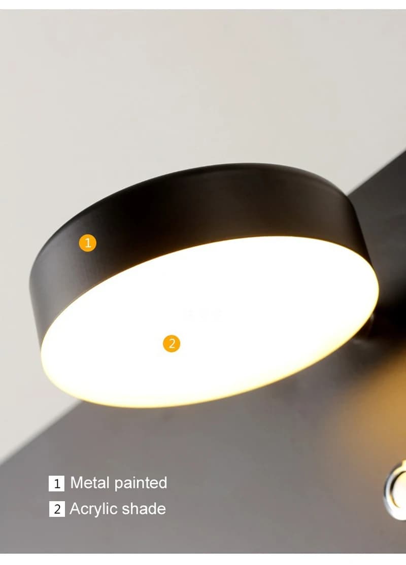 Applique Murale LED avec Chargeur USB pour Téléphone Portable, Luminaire Décoratif d'Nikavec Joli, I