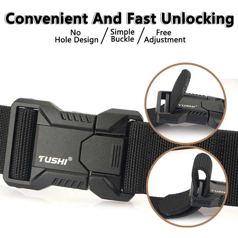 TUSHI – ceintures élastiques à boucle enfichable en alliage d'aluminium pour hommes, ceinture tactiq