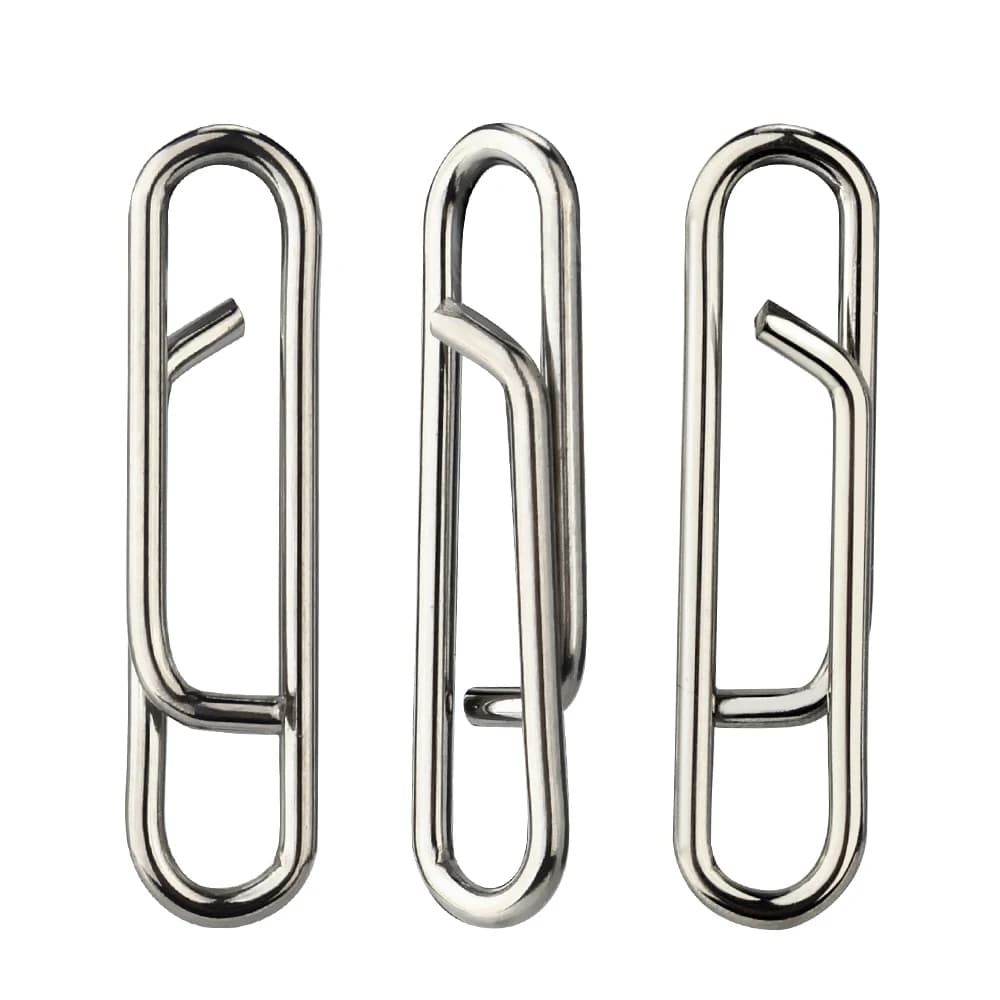 DNDYUJU 30-100 pièces 304 acier inoxydable leurre de pêche Snap pêche pivotant Interlock belle broch