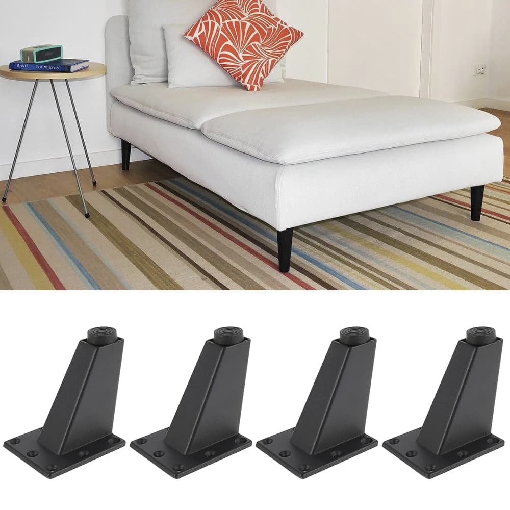 Pieds de Meuble Réglables en Métal Antidérapants, Canapé-Lit, Table, Meuble TV, Support Optique en A