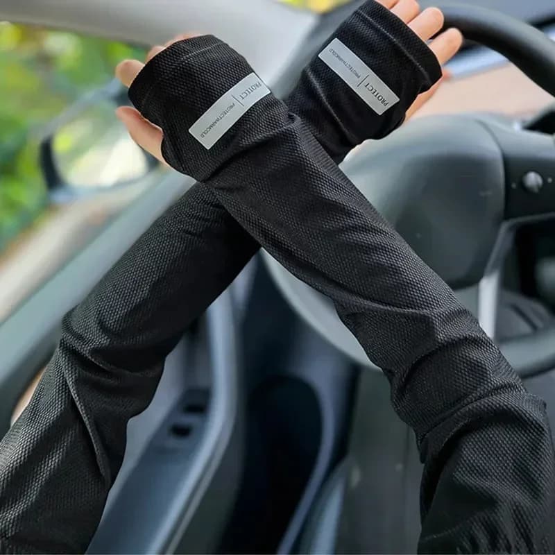 Gants de protection solaire pour hommes et femmes, protège-bras, protection UV, manches respirantes,
