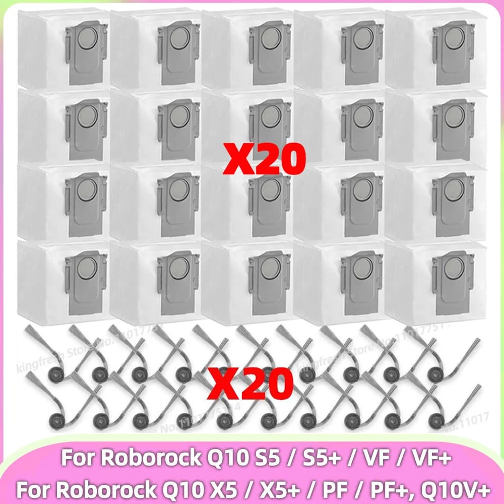 Compatible avec Roborock Q10 S5/ Q10 S5+/ Q10 VF/ Q10 VF+, Q10 X5/ Q10 X5+/ Q10 PF/Q10 PF+, Q10V+ Pl