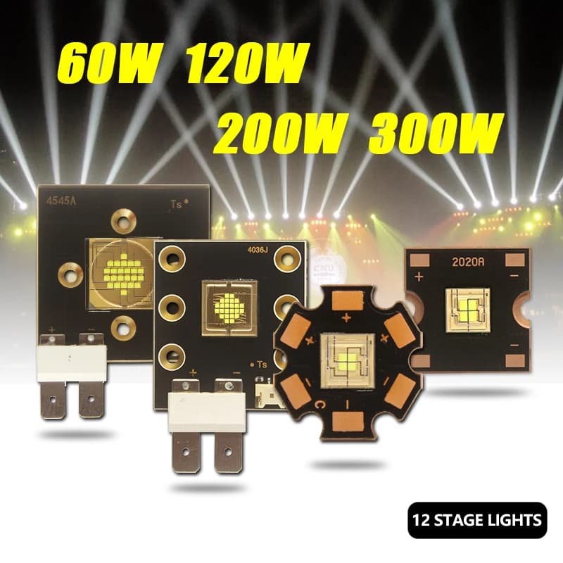 Puce de lumière de scène LED 12V 36V 40W 60W 80W 120W 150W 200W 300W 400W, blanc froid lumineux pour
