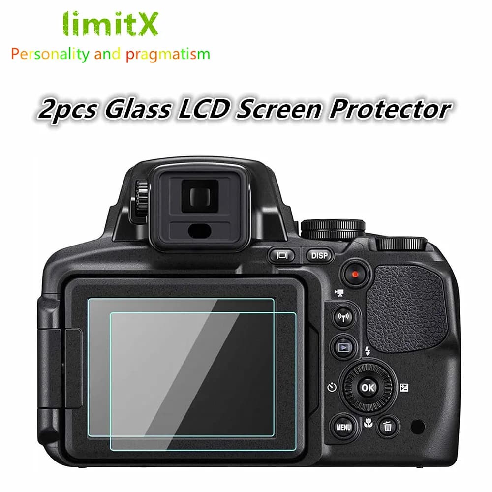 2x protecteur d'écran LCD en verre pour Nikon ZR Coolpix P1000 P950 P1100 P900 P600 P610 B700 P530 P