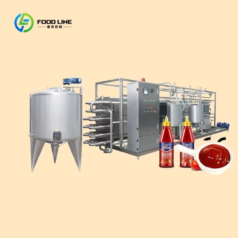 Ligne de production automatique personnalisée pour la fabrication de sauce ketchup, machine à faire 