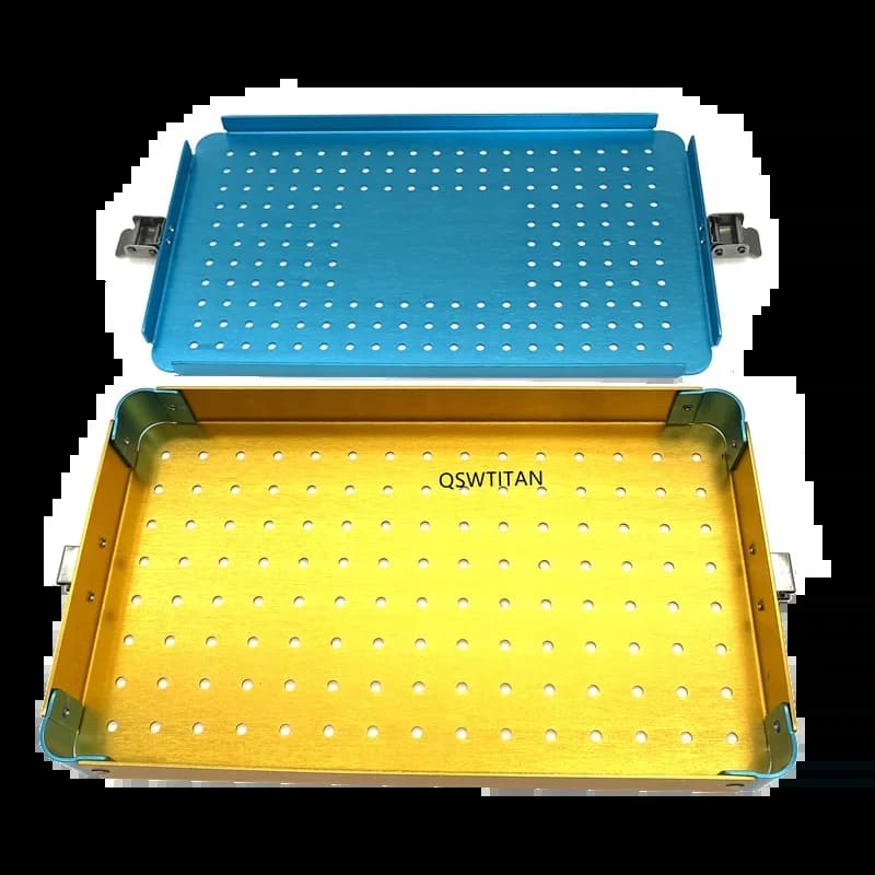 Étui de stérilisation en aluminium pour outils d'instruments chirurgicaux dentaires opthalmiques, bo