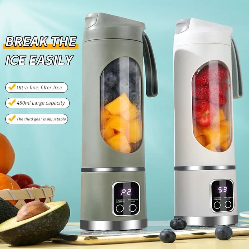 Presse-agrumes électrique Portable de 450ml, Mini presse-agrumes de voyage USB, mélangeur de Smoothi