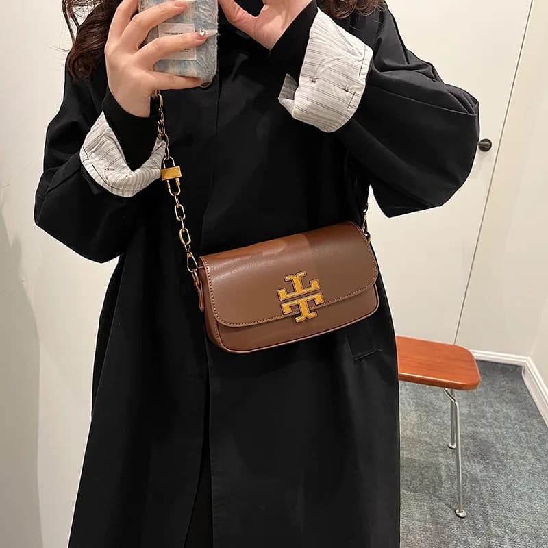 Nouveau sac à bandoulière carré vintage haut de gamme pour femme, sac à main polyvalent 2-en-1 avec 