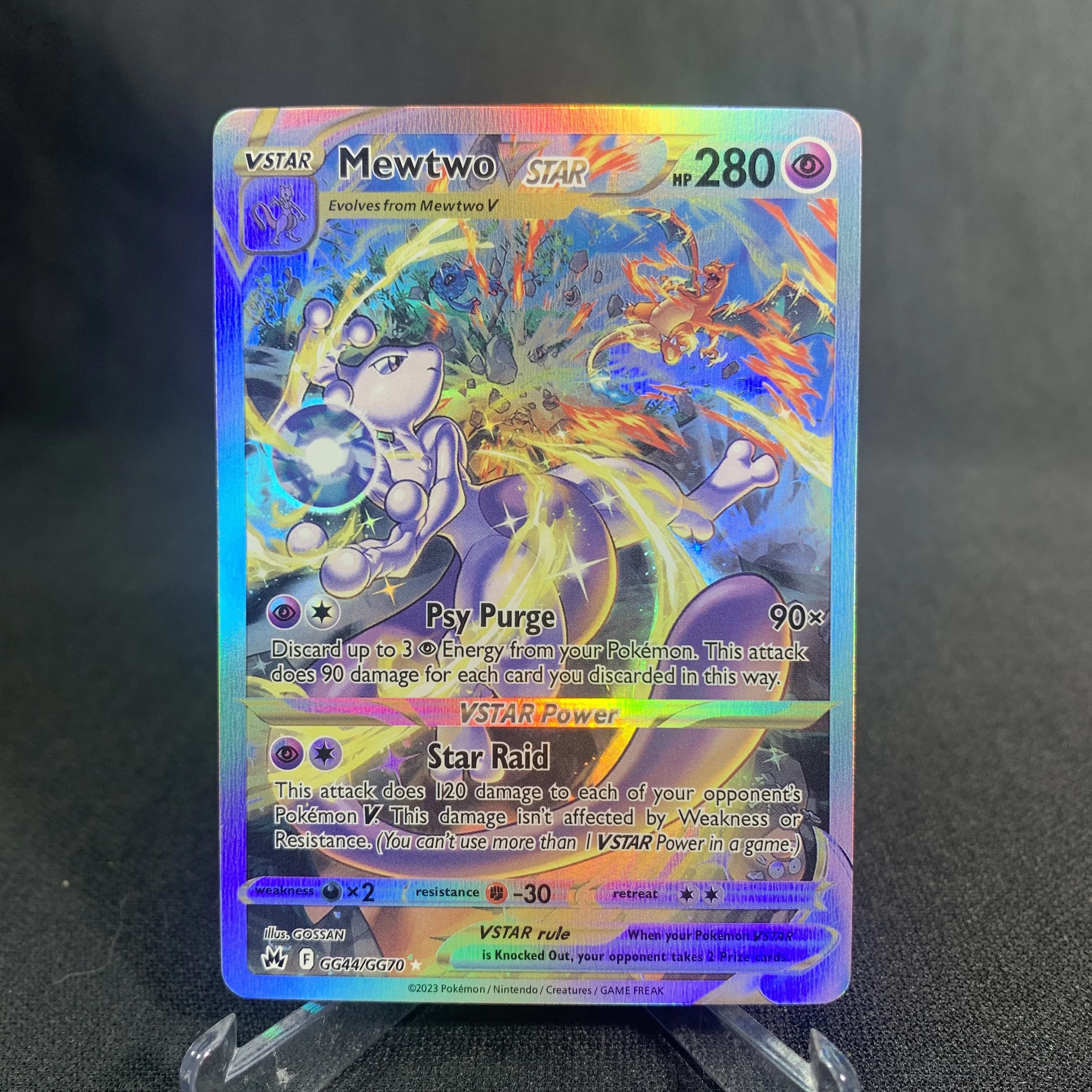 Mew Mewtwo cartes Pokemon brillant Mewtwo holographique Mew Ex GX VMX loisirs Collection Rare cartes