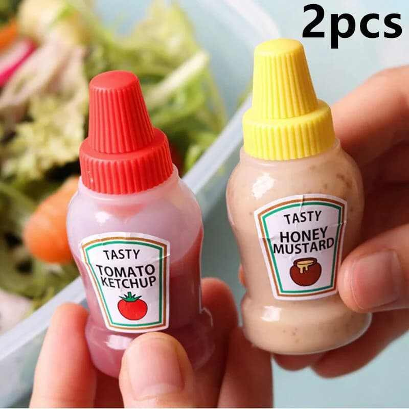 Mini bouteille de Sauce d'assaisonnement 3 pièces/ensemble, petits conteneurs, jolies bouteilles de 