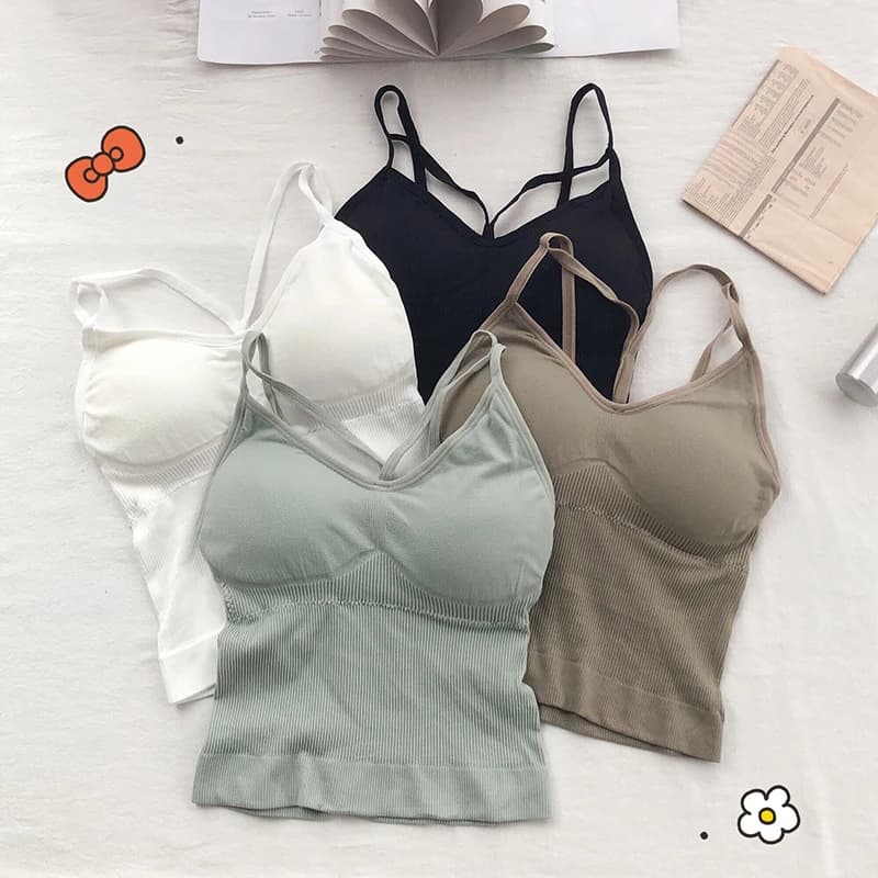 Soutien-gorge push-up en coton pour femmes, sexy, col en V, bustier tubulaire, mode, sous-vêtements 