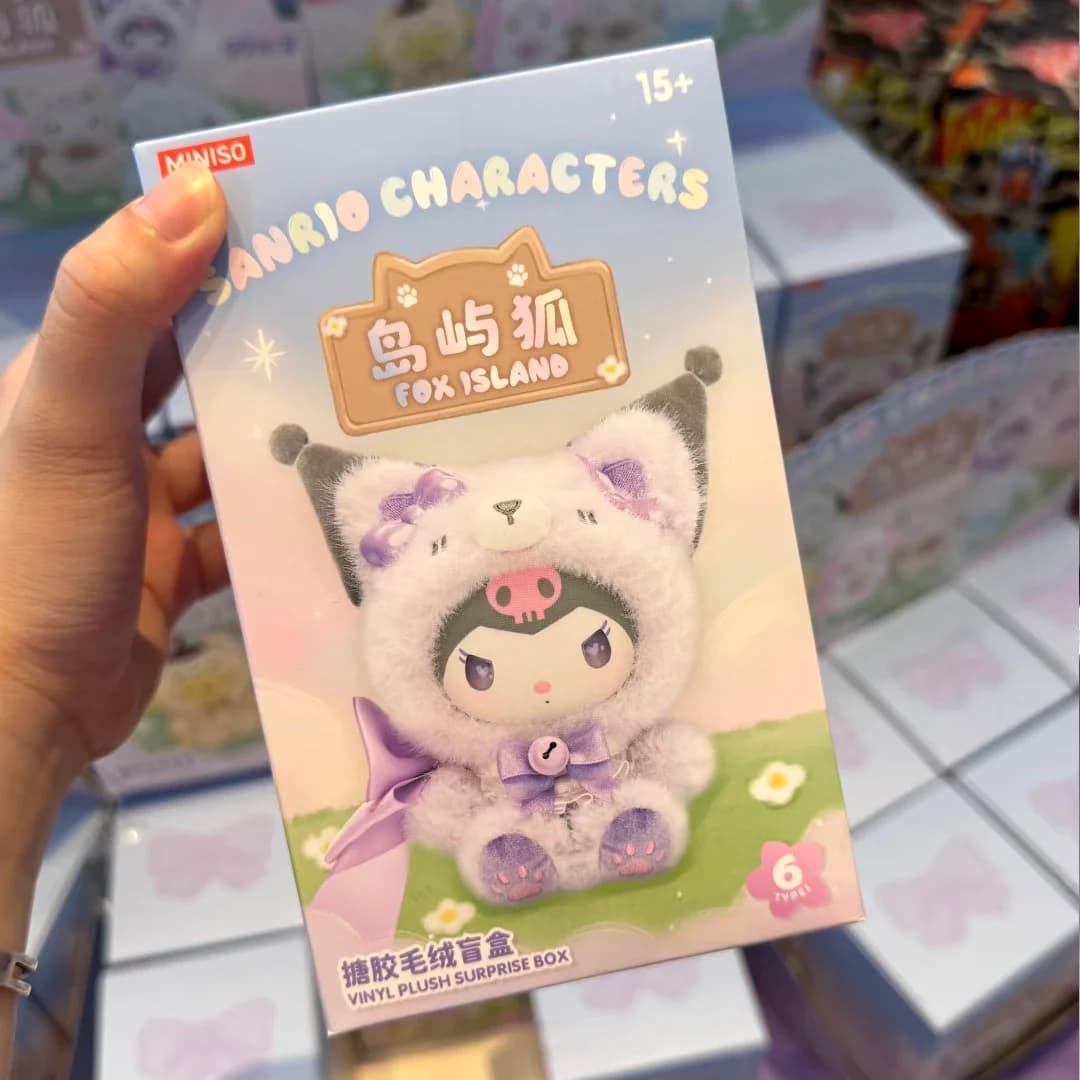Figurines en vinyle authentiques de la série Fox Island - Pendentifs mignons de dessins animés Hello