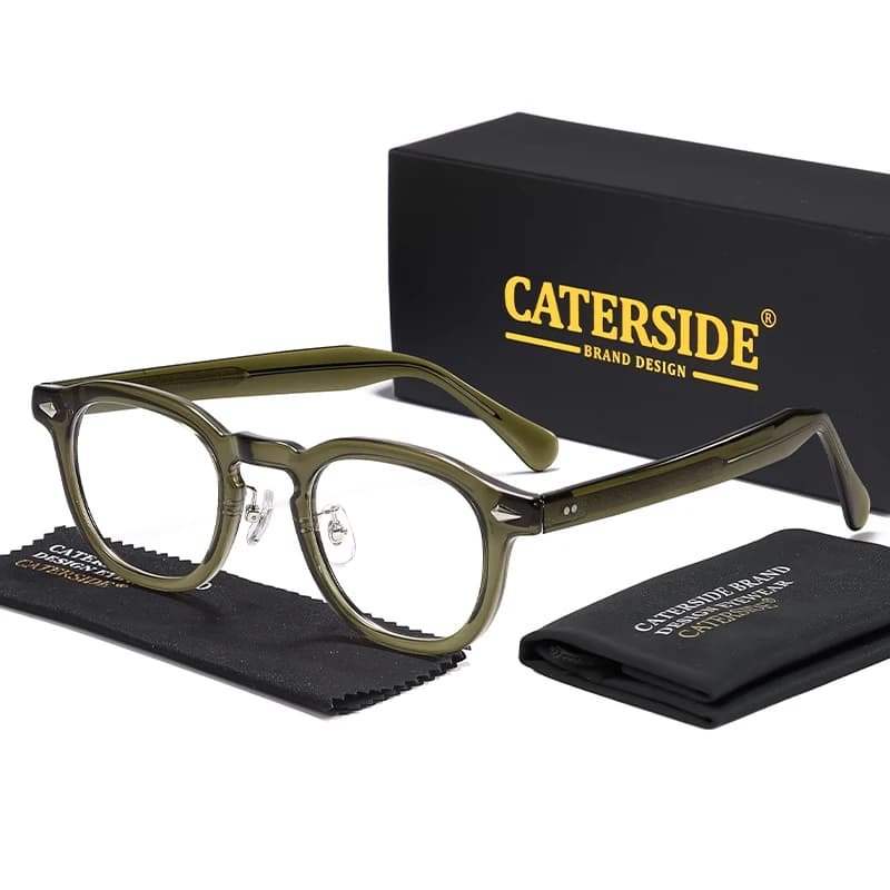 CATERSIDE – lunettes simples à monture Tr-90, anti-lumière bleue, rondes, de haute qualité, pour hom