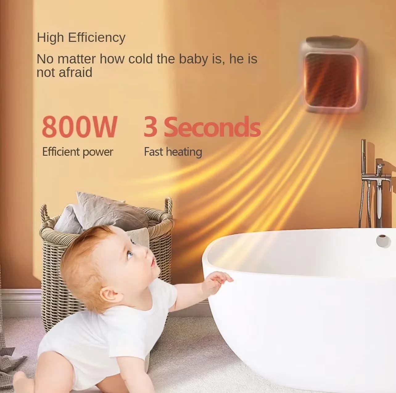 Mini-chauffage rapide pour la maison, ventilateurs de chauffage pour petites salles de bain, chauffa